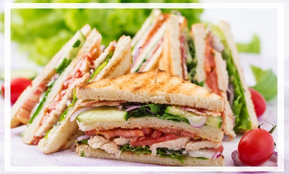 Bros Cafe tandoori club sandwich